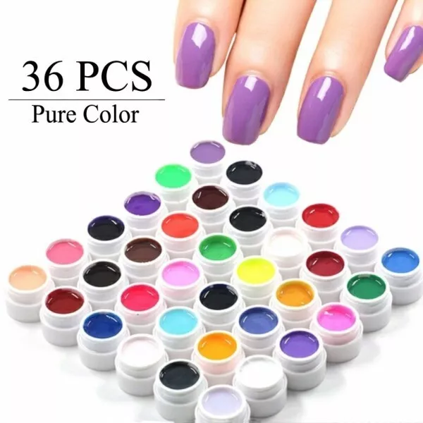 Kit 36 Color Gel Uv Colorati Lidan Per Ricostruzione Unghie Nail Art Pure Polish 2