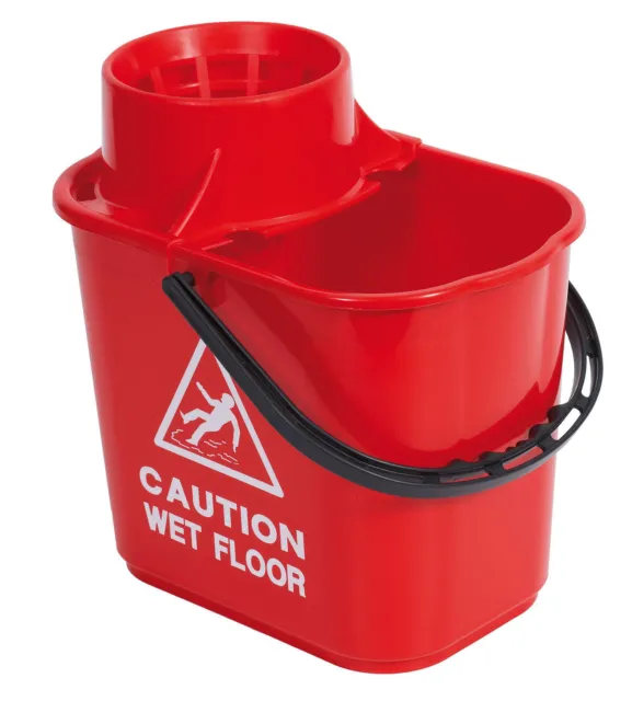 Red  15 Litre Professional Bucket with High Profile Wringer  by Robert Scott