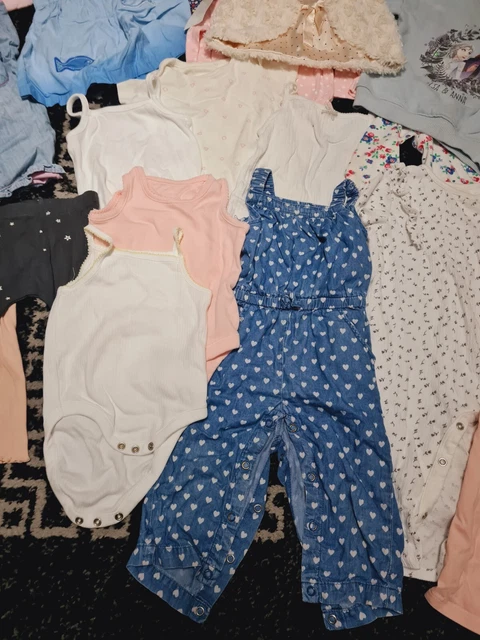 #A52💜 Huge Bundle Of Baby Girl Clothes 6-9months NEXT GEORGE M&S GAP H&M PRIMAR 8