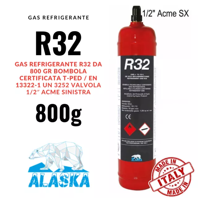 Gaz R32 Refroidissement Recharge Pour Conditionneurs D'Air Cylindre R32