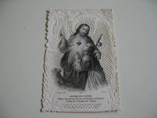 Heiligenbild Gebetbild Andachtsbild Spitzenbild Turigs Paris Anschauung Gottes