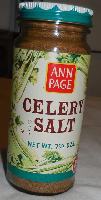1 Ann Page Celery Salt Glass Jar A& P 7 1/2 Ozs Advertising New York NY VTG