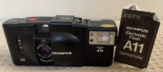 Olympus Xa3 Compact Film Camera & A11 Flash - 35Mm Good Condition