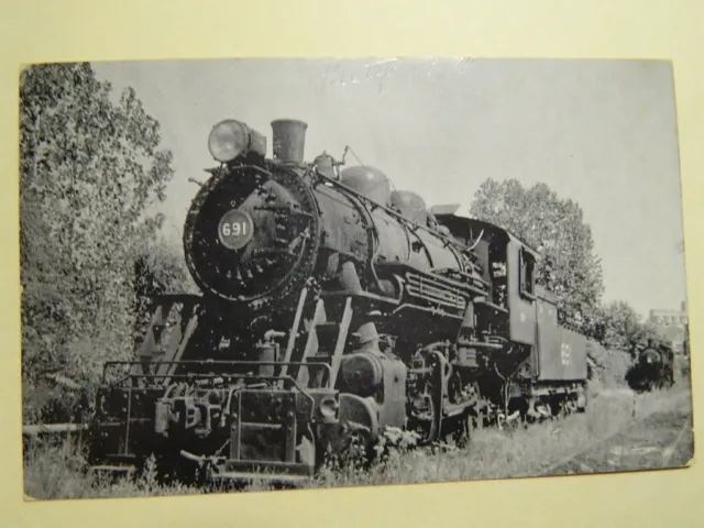 Vintage L&N Louisville Nashville Railroad abandoned locomotive postcard ephemera