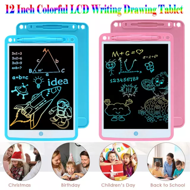 8.5" & 12" Electronic LCD Digital Writing Tablet Drawing Board Graphics Kids UK