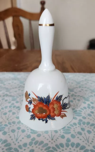 Vintage Imari Porcelain Table Bell Floral w/ gold accents