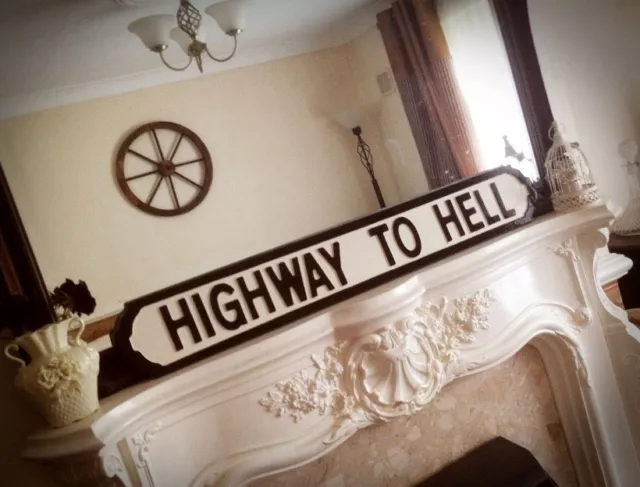 AC/DC Inspired Highway To Hell Street Sign Bon Scott Angus Young