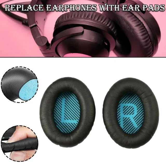 Fundas De Auriculares Recambio Para Bose QuietComfort, QC35, QC45 Y Más - Almohadillas Cómodas Y Fáciles De Instalar