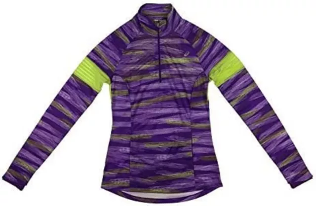 ASICS Women's Lite-Show Favorite 1/2 Zip Top- Purple, Medium