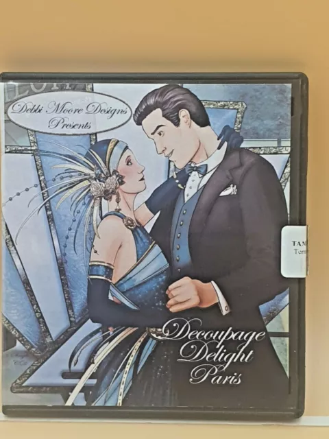 Debbi Moore Designs CD Rom Decoupage Delight París tarjeta hacer papel artesanal Deco
