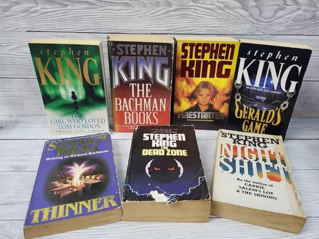 Stephen King Book Joblot-The Bachman Books-Gerald's Game-The Dead Zone & More.PB
