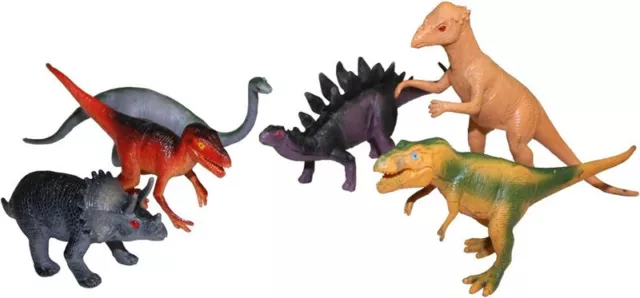 Neu Sparpack 6 Stück große Dinosaurier / Dinos ca 15 cm groß