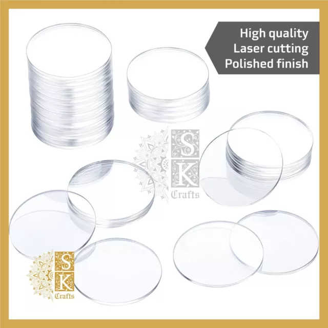 Quality Laser Cut Circle Discs Rounds of Perspex Acrylic Plastic - Made to Order