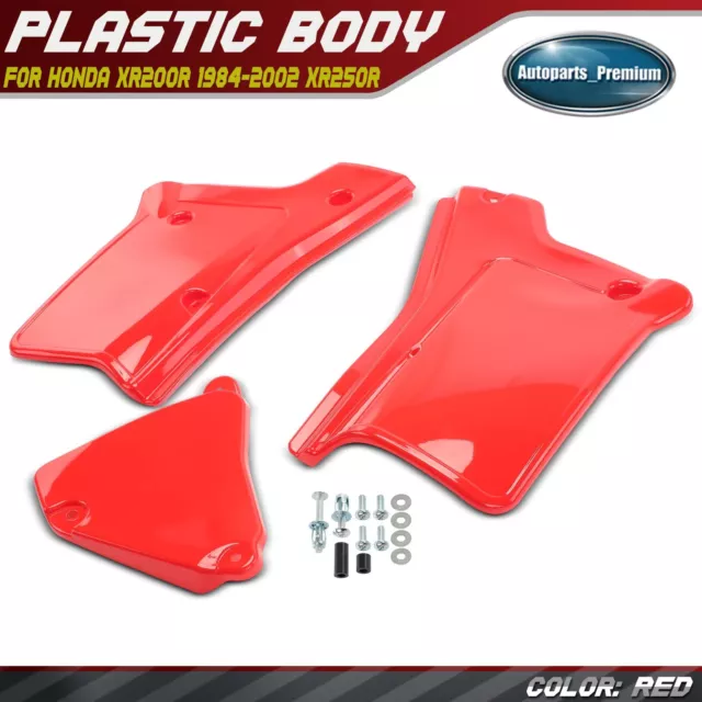 One Set Side Panels Covers Fender Plastic Body for Honda XR200R 84-02 XR250R Red