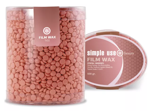 Simple Use Beauty Hard Wax Pellets Pink TiO2 500gr/1 lbs 1 oz Depilatory Wax