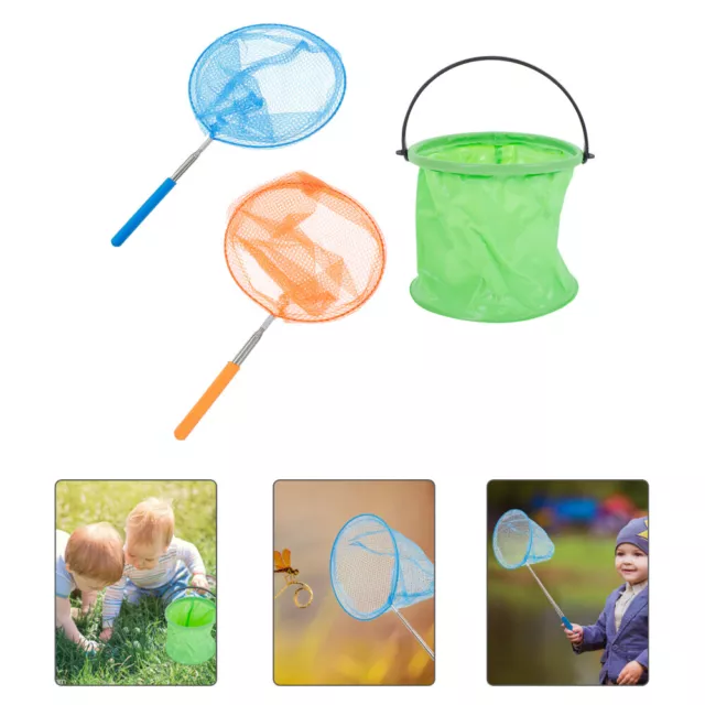 CHILDREN'S FISHING NET Folding Bucket for Lake Pond Outdoor Playing  Butterfly £7.39 - PicClick UK