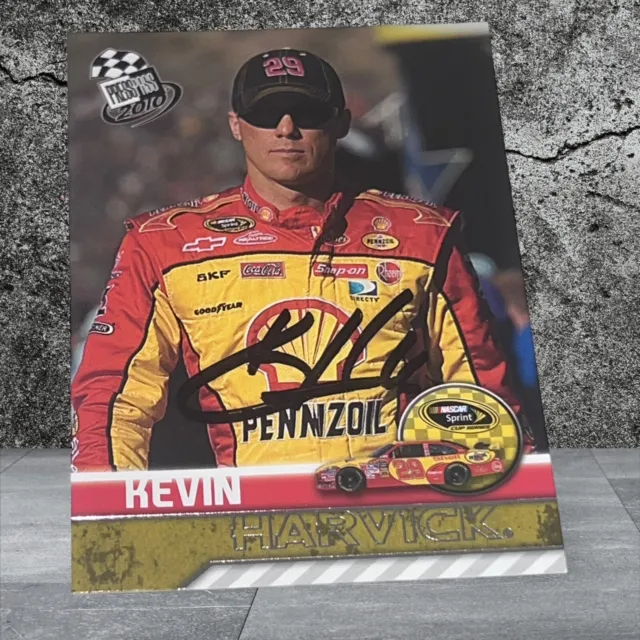 Kevin Harvick 2010 PRESS PASS #23 PENNZOIL RCR #29 CHEVY CHAMP autographed card