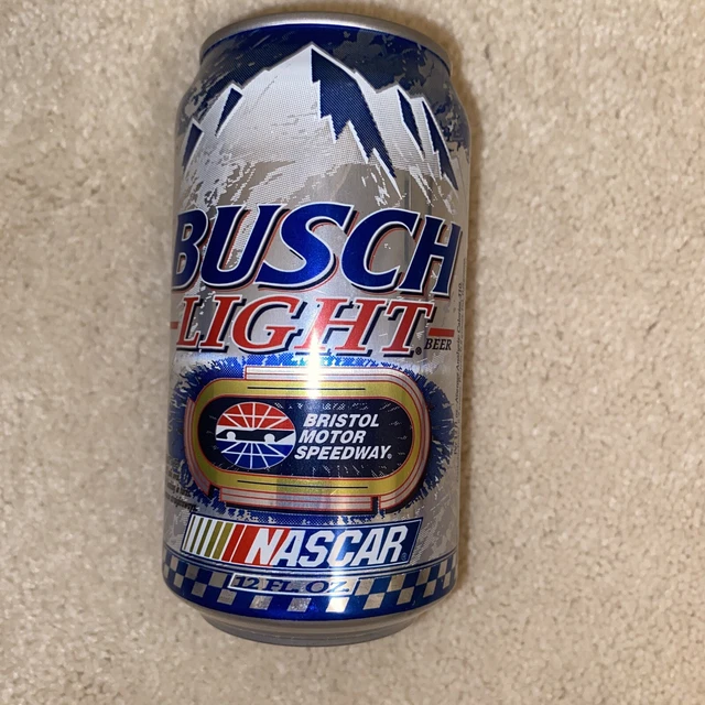 VINTAGE BUSCH LIGHT NASCAR BRISTOL MOTOR SPEEDWAY (ALUMINUM)  Beer Can 03MAY97
