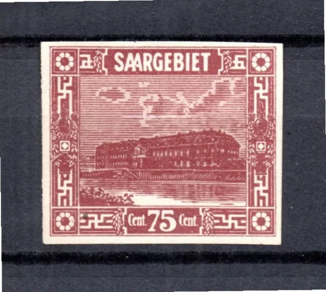 Saar 1922 Ungezahnte Probedruck (93 P) postfrisch (gepruft Hoffmann BPP)