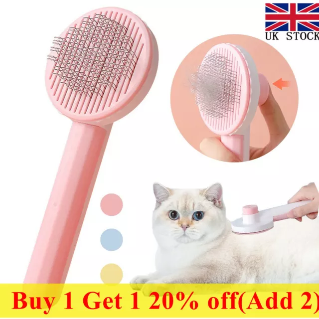 Pet Dog Cat Brush Grooming Slicker Self Cleaning Slicker Brush,Massage Hair Comb