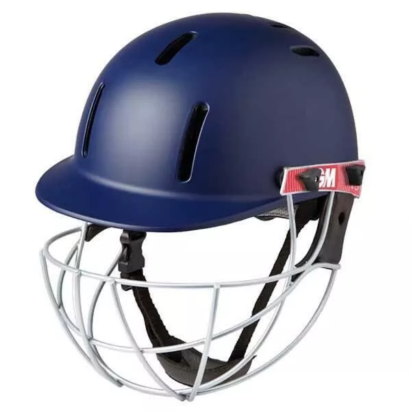 Gunn & Moore Purist GEO II Navy Senior Cricket Helmet - Steel Grill