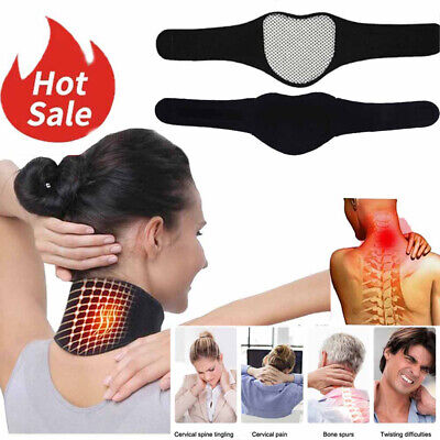 Terapia magnética de autocalentamiento cuello banda protectora negra masajeador atención médica