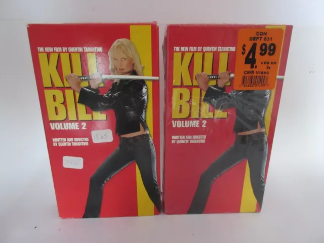 Two Kill Bill Part 2 VHS Tapes Quentin Tarantino Uma Thurman