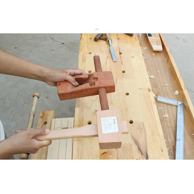 255mm 10 Pouces Hêtre Solide Charpentier Bois En Bois Maillet Marteau Poignée