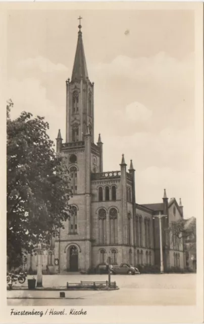 Fürstenberg  Havel, Kirche, interessante alte Echtfoto-AK