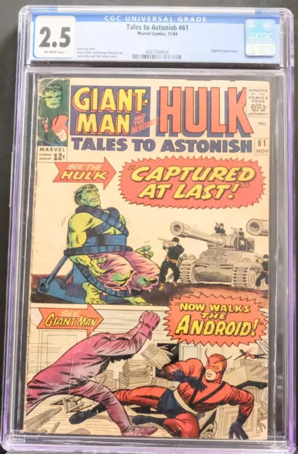 TALES TO ASTONISH- HULK & GIANT MAN Issue 61 CGC 2.5