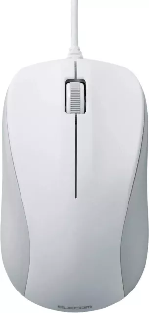 ELECOM Mouse wired M size 3 button USB Laser White ROHS Directive M-S2ULWH/