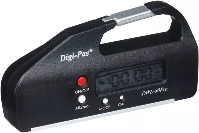 Digipas DWL80PRO Pocket Size Digital Level, Electronic Angle Gauge, Protractor,