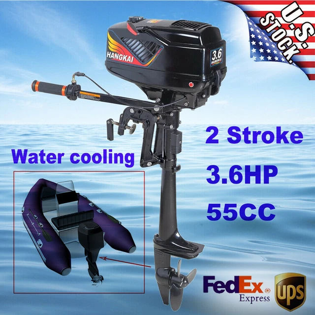 2 Stroke 3.5HP Outboard Motor Heavy Duty Fishing Boat Engine Water Cooling CDI