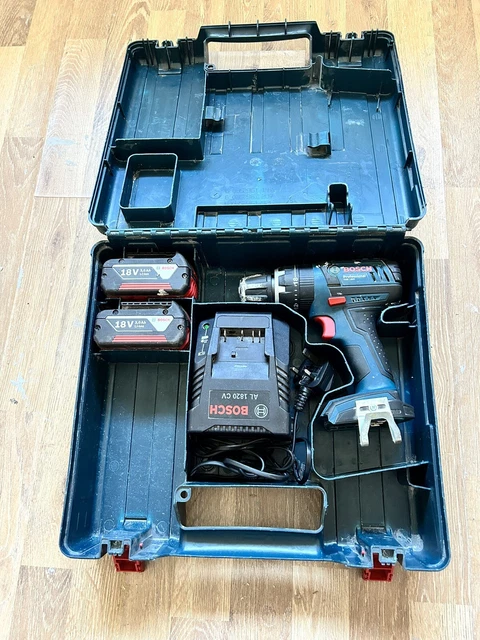 BOSCH GSB1800 PROFESSIONAL 18v Combi Drill c/w 2 No. 18v Batteries ...