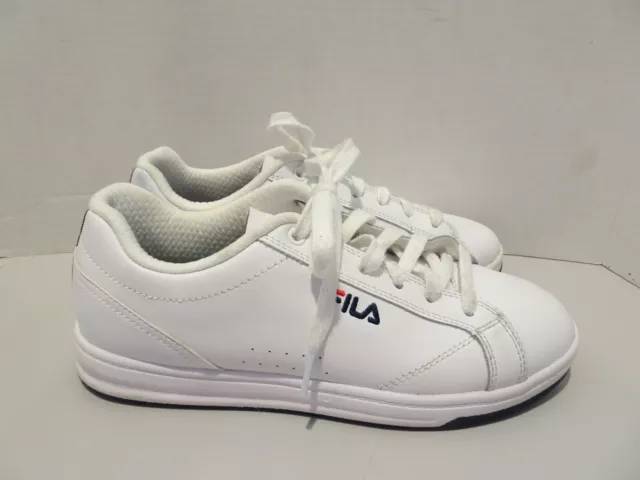 Fila ladies deals leather court shoe
