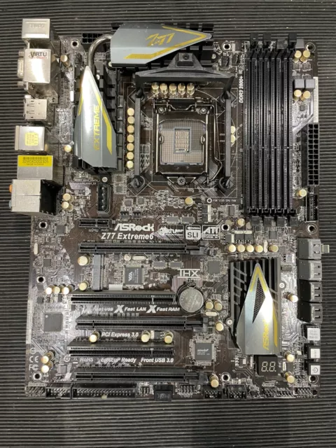 Asrock Z77 Extreme 6 Desktop Motherboard DDR3 LGA1155 ATX Intel Processor Faulty