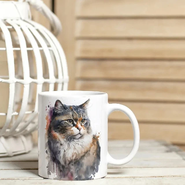 Mug Chat Aquarelle 1