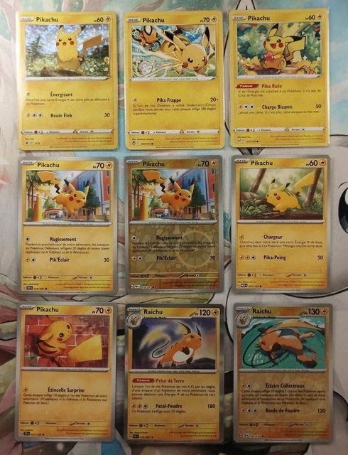 Lot De 4 Cartes Pokémon Pikachu – Originales Allemandes – Collection Aléatoire
