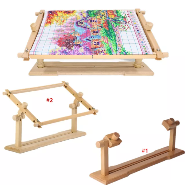 Adjustable Embroidery Stand Table Cross Stitch Holder Rack Craft Wooden Frame AU