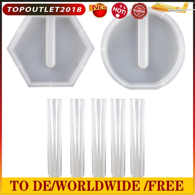 Moldes epoxi de silicona para estación de propagación + 5 tubos de ensayo para flor hidropónica
