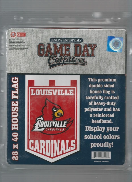 Louisville Cardinals 2 Sided Premium House Flag Banner 28" x 40"