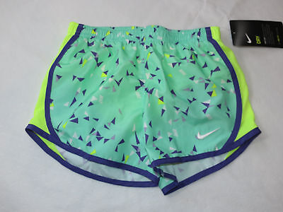 Nike Dri Fit 5 S Ragazzi Active Pantaloncini Corsa 3MB166 G11 Verde Brilla Nwt