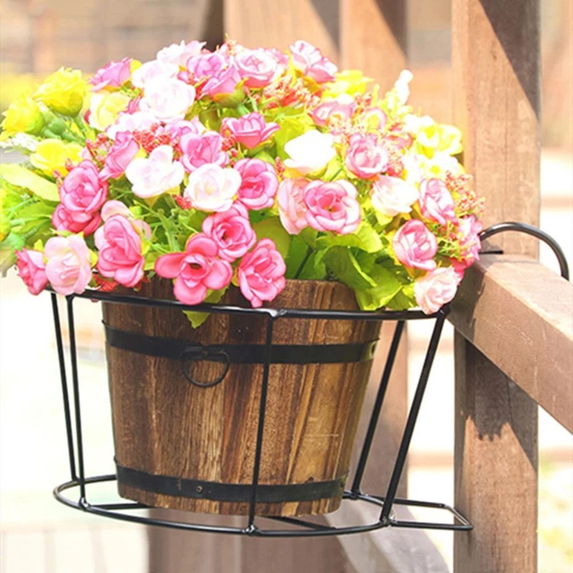 Fer à repasser Balcon Pot à fleurs suspendu, Garde-corps Pot de planteur, 7