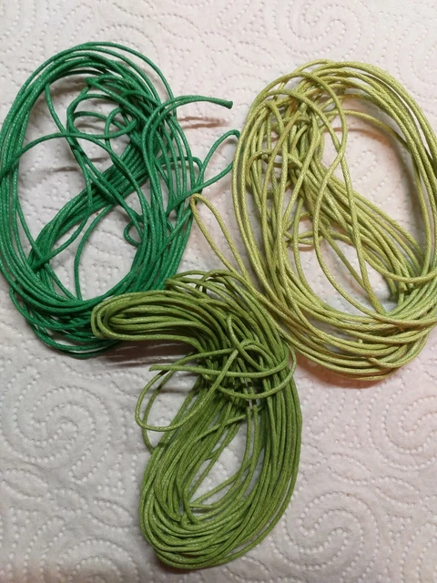Wachsband  Gewachste Baumwollschnur Schmuckband Kordel  Ø 1,5 - 2 mm / 5 Meter