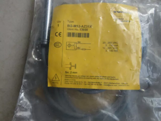 1PCS Turck Bi2-M12-AZ31X Bi2M12AZ31X Proximity Switch -New Free Shipping