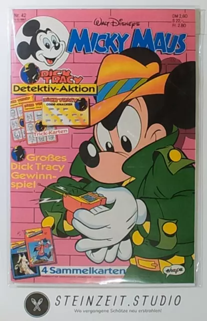 Micky Maus - Heft Nr. 42/1990 - (11.10.1990) - Zustand 1 - inkl. Dick Tracy Set