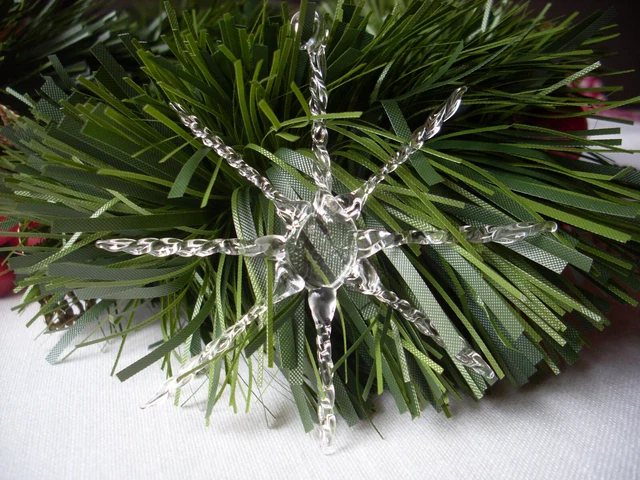 Oiseau argent+plume 7cm decoration noel de Déco de Noël - Jardineri