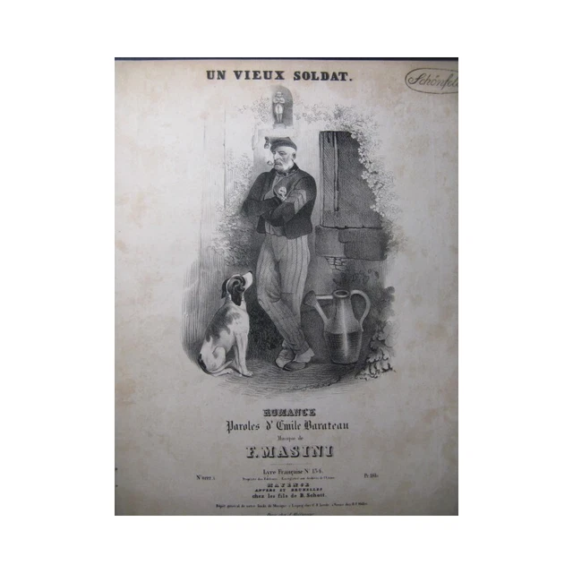 MASINI F. Un Vieux Soldat Chant Piano 1845