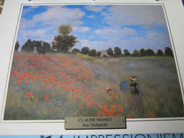 Kunstfruck Impressionismus Monet Das Mohnfeld Les Coquelicots d´Argenteuil 1873