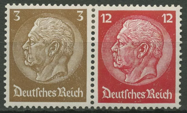 Deutsches Reich Zusammendrucke 1939 Hindenburg W 80 mit Falz